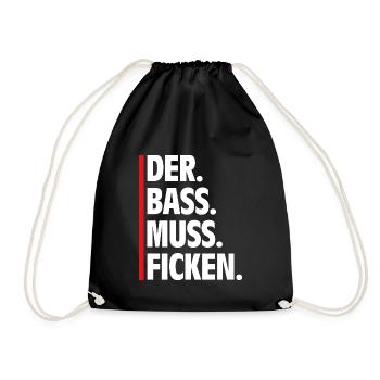 Say The Bass Must Fuck Track Rave - Drawstring Bag - black - Front