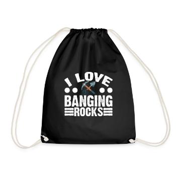 I Love Banging Rocks 3 - Turnbeutel - Schwarz - Vorne