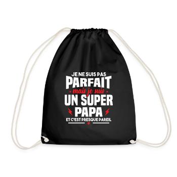 Pas parfait mais je suis un super papa - Sac de sport léger - noir - Devant