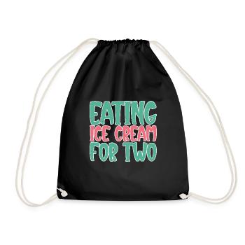 Eating Ice Cream For Two - Drawstring Bag - black - Front