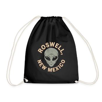 Roswell Alien Vintage Crest - Drawstring Bag - black - Front