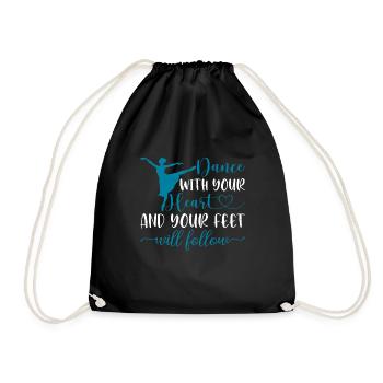 Danse avec ton cœur et tes pieds suivront 16 - Sac de sport léger - noir - Devant