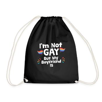 Je ne suis pas gay mais mon copain a 4 ans - Sac de sport léger - noir - Devant