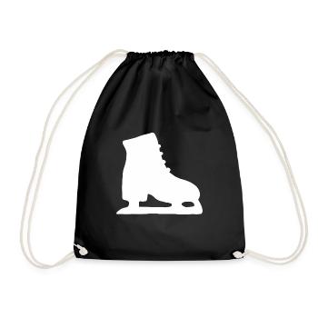Ice skating figure skating figure skating figure skating skating - Drawstring Bag - black - Front