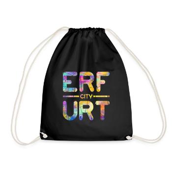 Erfurt City - Turnbeutel - Schwarz - Vorne