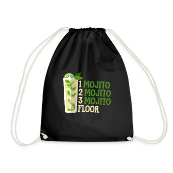 One Mojito Two Mojito Three Mojito Floor 2 - Turnbeutel - Schwarz - Vorne