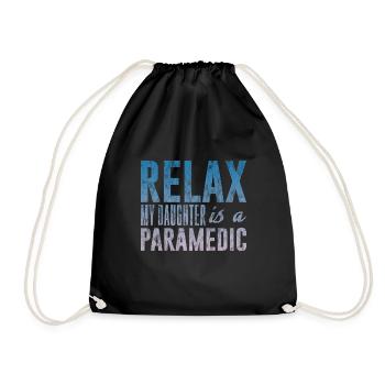 Détendez-vous ma fille est ambulancière 3 - Sac de sport léger - noir - Devant