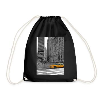 NYC Yellow Cabs Trinity Place - Turnbeutel - Schwarz - Vorne