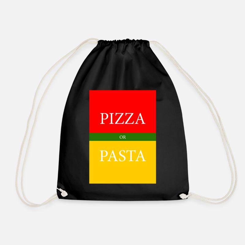 PIZZA or PASTA - Turnbeutel - Schwarz