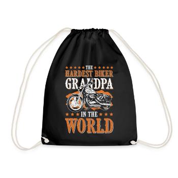 Grand-père de motard moto - Sac de sport léger - noir - Devant