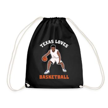 Texas basketball design for proud Texas fans - Drawstring Bag - black - Front
