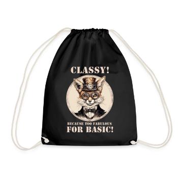 Renard steampunk - Sac de sport léger - noir - Devant