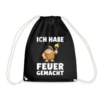 Ich hab Feuer gemacht für alle Männer - Turnbeutel - Schwarz - Vorne