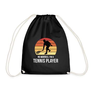 Pas de soucis, je suis un joueur de tennis - Sac de sport léger - noir - Devant