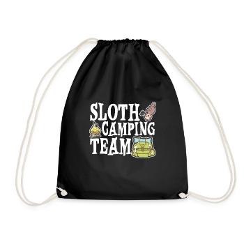 Sloth Camping Team 4 - Turnbeutel - Schwarz - Vorne