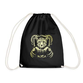 Boxer guépard - Sac de sport léger - noir - Devant