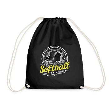 Softball-Trainerin Coach Inspiration Teamgeist - Turnbeutel - Schwarz - Vorne