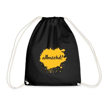 Allmächd! - franconian slang - Turnbeutel - Schwarz - Vorne