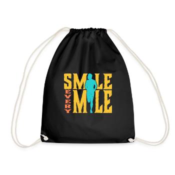 Smile Every Mile 5 - Drawstring Bag - black - Front