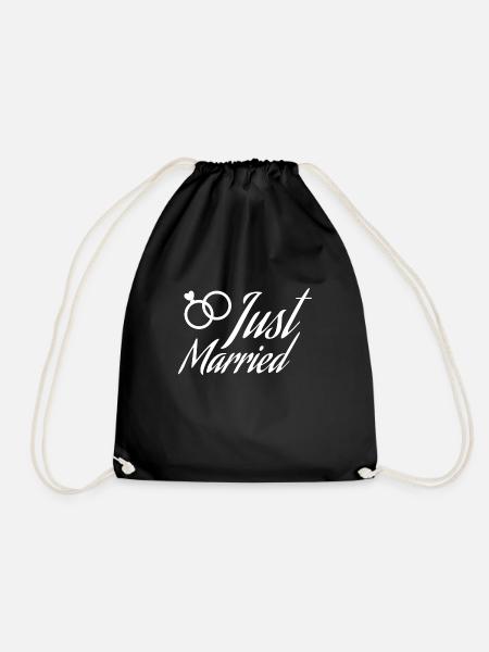 Just Married rings - Turnbeutel - Schwarz