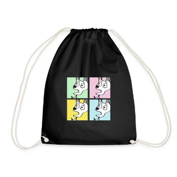 Chien qui rit coloré - Sac de sport léger - noir - Devant