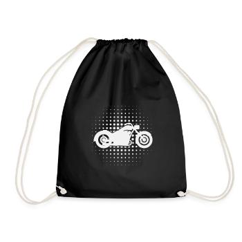Vintage Motorcycle - Biker - Motorrad - Low Rider - Drawstring Bag - black - Front
