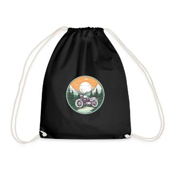 Tour en moto dans le Green Motorcyclist Biker - Sac de sport léger - noir - Devant