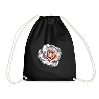 Fleurs Rose Blanc Gris Fête des mères Saint-Valentin - Sac de sport léger - noir - Devant