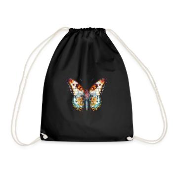 Exotic colorful butterfly - Drawstring Bag - black - Front