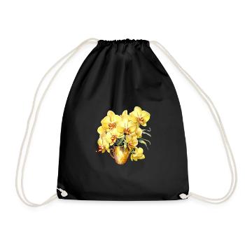 Plantes Vase Fleur Fleurs Orchidée Mariage Jaune - Sac de sport léger - noir - Devant