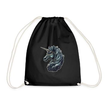 Goth Gothic Licorne Mystique Horreur Noir - Sac de sport léger - noir - Devant