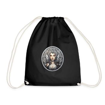 Goth Girl Gothique Mystique Mystérieuse Fée Noire - Sac de sport léger - noir - Devant