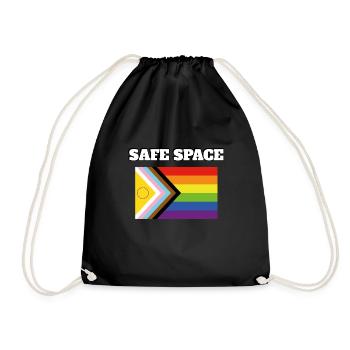 Inklusive Pride Pride SICHERER RAUM - Turnbeutel - Schwarz - Vorne