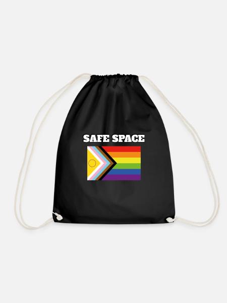 Inklusive Pride Pride SICHERER RAUM - Turnbeutel - Schwarz