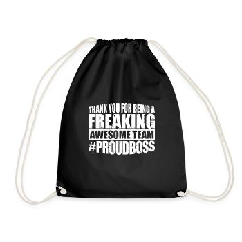 Thank You For Being A Freaking Awesome Team 7 - Drawstring Bag - black - Front