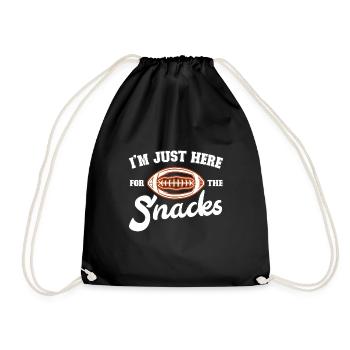 Je suis juste ici pour les collations - Football - Sac de sport léger - noir - Devant
