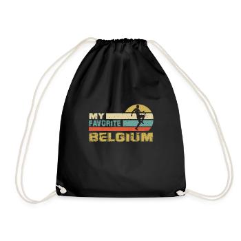 Belgium Soccer Football 2022 WM - Sac de sport léger - noir - Devant