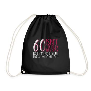 60 Isn't Usually This Sexy 3 - Drawstring Bag - black - Front