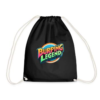Burping Legend 18 - Drawstring Bag - black - Front