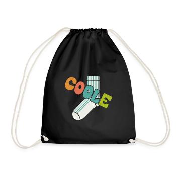 Chaussette cool - design motivant amusant - Sac de sport léger - noir - Devant