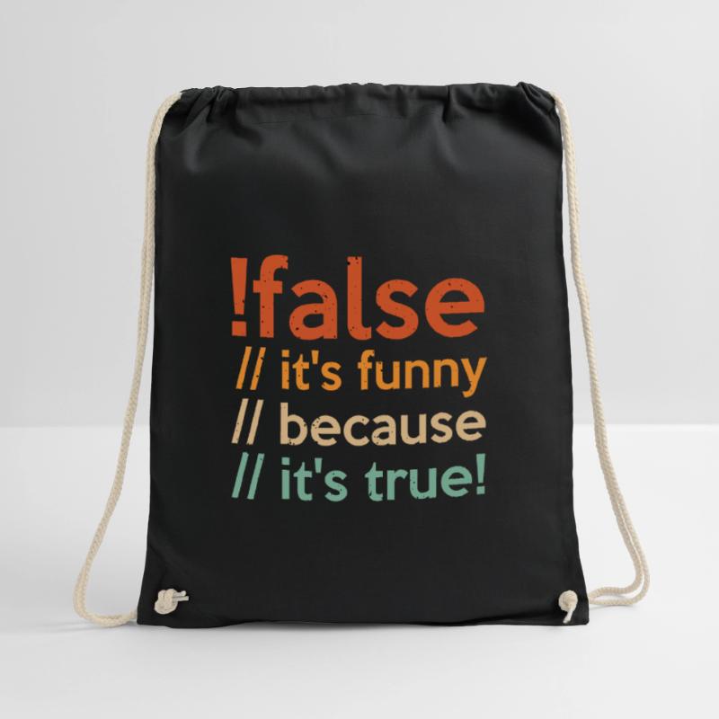 Programmer false true Computer Scientist Student Code Drawstring Bag