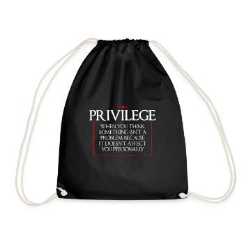 Privilège, quand vous pensez qu’il n’y a pas de problème 4 - Sac de sport léger - noir - Devant
