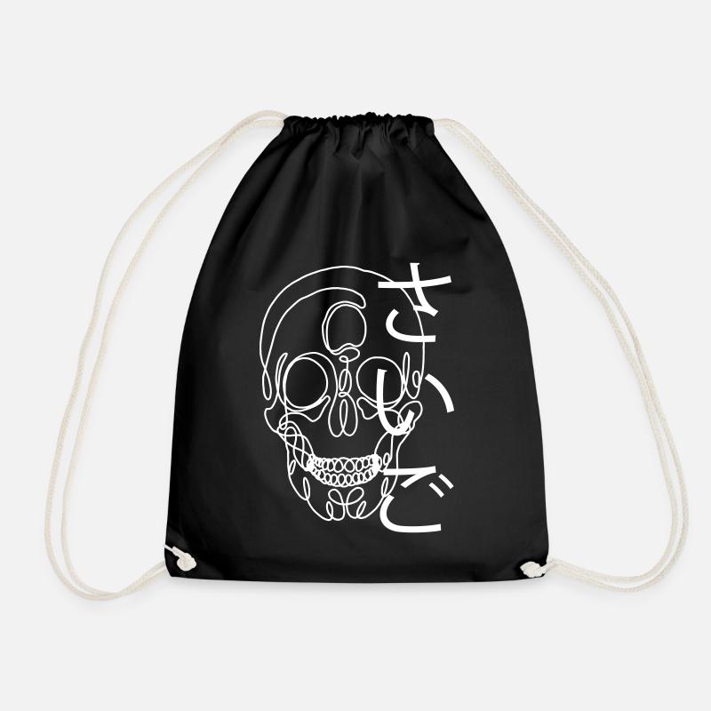 last_moment - Drawstring Bag - black