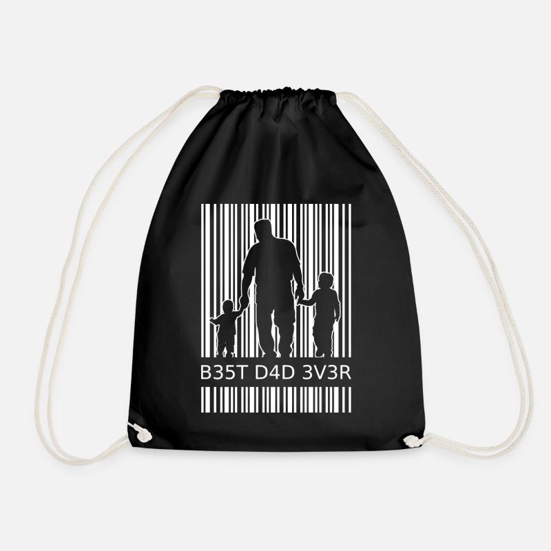 zweifacher Papa Geschenk - Turnbeutel - Schwarz