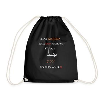 Not All Math Jokes Are Terrible Just Sum Funny - Drawstring Bag - black - Front