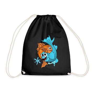 « Poisson » - Sac de sport léger - noir - Devant