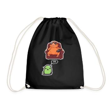 Drôle Graphique Tee Capybara Selfie Avec Ovni Bizarre - Sac de sport léger - noir - Devant