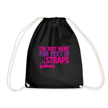 I'm Just Here For Feet In Straps 2 - Turnbeutel - Schwarz - Vorne
