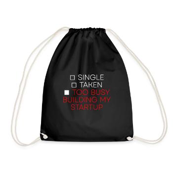 Single Taken Trop occupé à construire ma startup 2 - Sac de sport léger - noir - Devant