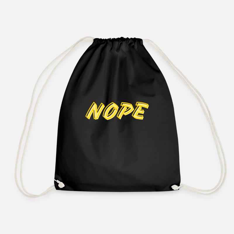 Nope - Turnbeutel - Schwarz